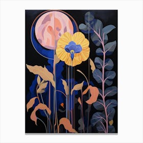 Iris 1 Hilma Af Klint Inspired Flower Illustration Canvas Print