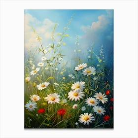 Daisies In The Meadow 7 Canvas Print