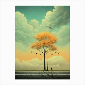 Crows On A Tree 1 Canvas Print