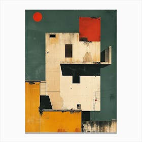 Japandi Cubist FusionHouses' Canvas Print