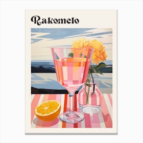 Rakomelo Retro Cocktail Poster Canvas Print