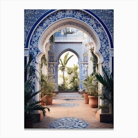 Blue And White Archway Canvas Print