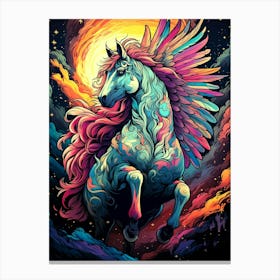 Unicorn In The Sky Canvas Print