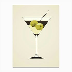 Mid Century Modern Gimlet Floral Infusion Cocktail 1 Canvas Print
