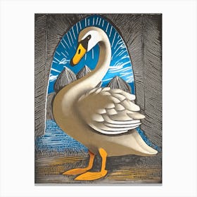 Angry swan Canvas Print