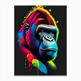 Gorilla With Confused Face Gorillas Tattoo 1 Canvas Print