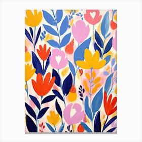 Flowers 59, Matisse style, Floral texture Canvas Print