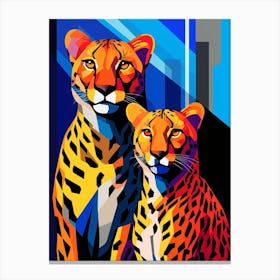 Cheetah Abstract Pop Art 1 Canvas Print