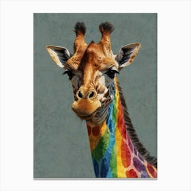 Rainbow Giraffe 5 Canvas Print