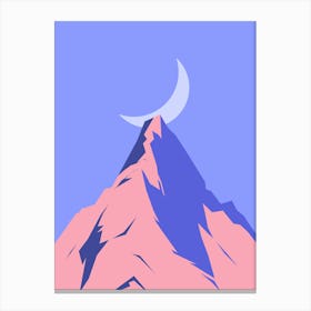 Moon And Mountain 3 Canvas Print