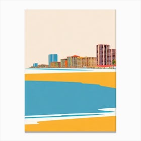 Daytona Beach Florida Midcentury Canvas Print