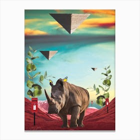  Surrealistic Animals Rhino Canvas Print