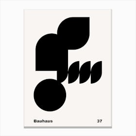 Geometric Bauhaus Poster B&W 37 Canvas Print