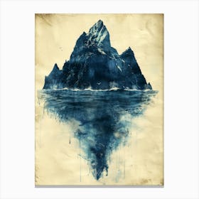 Mountain In The Water Canvas Print