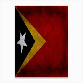 East Timor Flag Texture Canvas Print