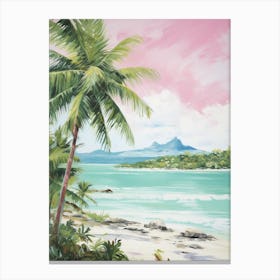 A Canvas Painting Of Matira Beach, Bora Bora 2 Canvas Print