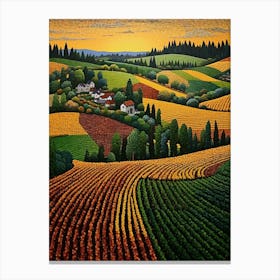 Woodinville Wine Country Fauvism 11 Canvas Print