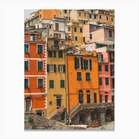 Colorful Houses In Cinque Terre 1 Canvas Print