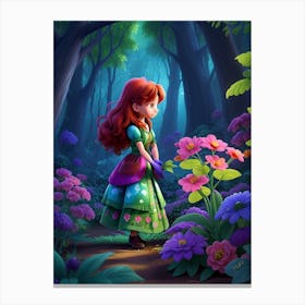 3d Animation Style A Beautiful 27yearold Woman Is Gardening In 1 Canvas Print