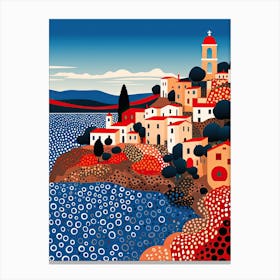 Otranto, Italy, Illustration In The Style Of Pop Art 1 Canvas Print