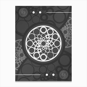 Abstract Geometric Glyph Array in White and Gray n.0097 Canvas Print
