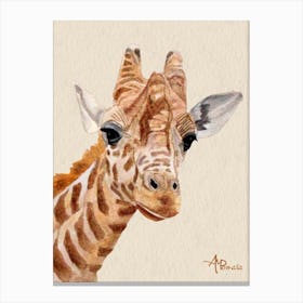 Giraffe Portrait Canvas Print