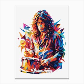 Gnr Steven Adler 02 Portrait Music Icon Style WPAP Pop Art Canvas Print