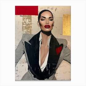 'The Woman In Red' Canvas Print