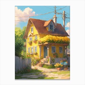 Yellow House Canvas Print