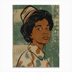 African American Woman, vintage Canvas Print