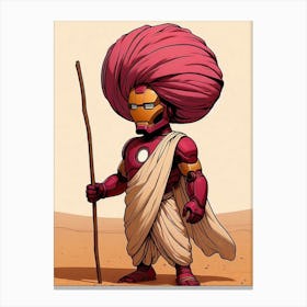 Iron Man In Turban Canvas Print