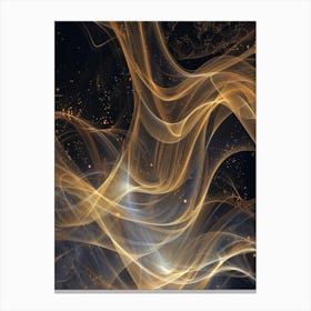 Abstract Golden Rays Canvas Print