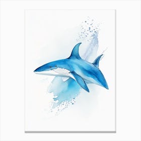 Bull Shark 2 Watercolour Canvas Print