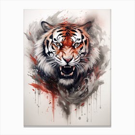 Tiger Art In Symbolism Style 3 Canvas Print