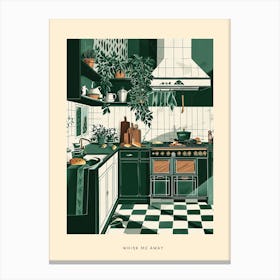 Whisk Me Away Art Deco Poster 3 Canvas Print