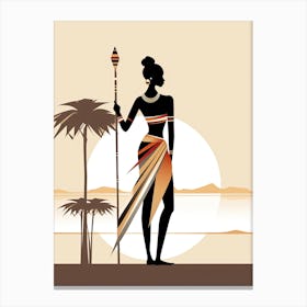 Minimalist Reflections: African Tribe's Soul Canvas Print