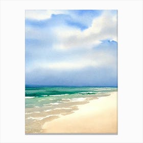 Manzanillo Beach, Cuba Watercolour Toile