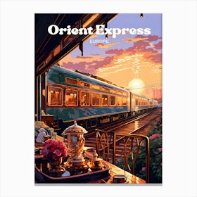 Orient Express Europe Train Travel Art Canvas Print