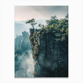 Tree On A Cliff Canvas Print