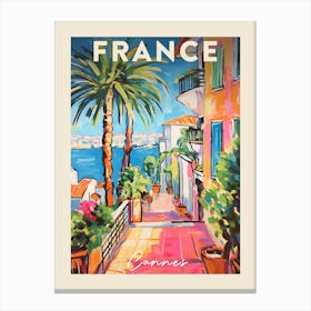 Cannes France 4 Fauvist Painting  Travel Poster Canvas Print