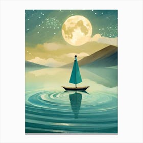 Moonlight On The Lake Canvas Print