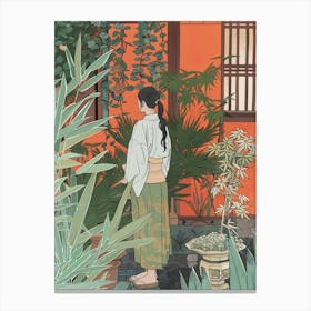 In The Garden Ryoan Ji Garden Japan 12 Canvas Print