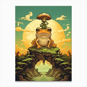 Flying Frog Crown Storybook 1 Canvas Print
