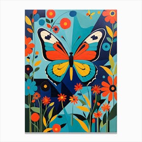 Modern Screen Print Butterfly II Canvas Print