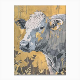 Cow Precisionist Illustration 1 Canvas Print