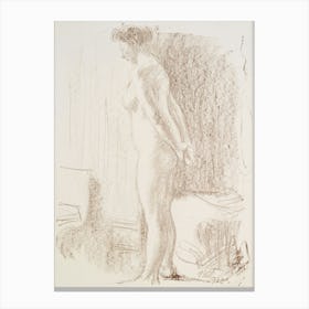 Standing Model, 1908 By Magnus Enckell Canvas Print