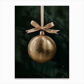 Gold Christmas Ornament Canvas Print