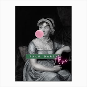 Jane Austen Bubblegum Canvas Print