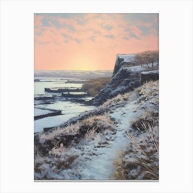 Dreamy Winter Painting Pembrokeshire Coast National Park United States 1 Canvas Print
