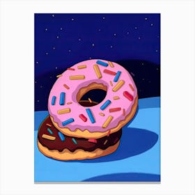 Classic Donuts Illustration 2 Canvas Print